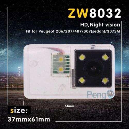 Car Rear View Camera Auto Parking Reverse Backup Camera For Peugeot 206/207/407/307(sedan)/307SM