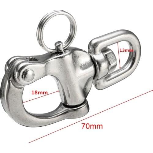 Mayitr 316 Stainless Steel Swivel Shackle Quick Release Boat Anchor Chain Eye Shackle Swivel Snap Hook for Marine Architectural