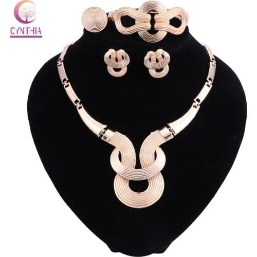 2018 Fashion African Big Beads Jewelry Set for Women Bride Wedding Accessories Necklace Earrings Ring Bracelet Sets