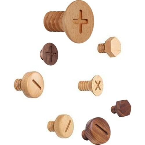 Creative Wall-Mounted Solid Wood Decorative Hooks Household Simple Bedroom Wall Coat Hooks Wooden Creative Clothes Storage Hooks