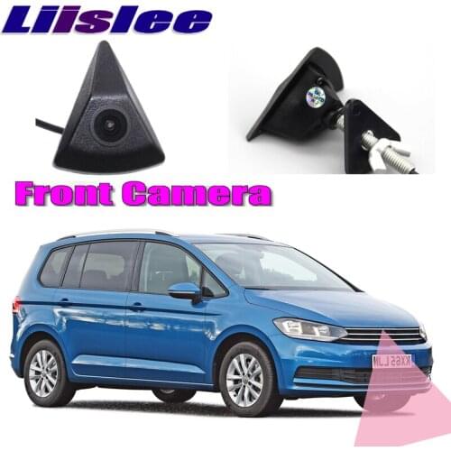 LiisLee Car Front Camera For Volkswagen VW Touran 2010-2018 2015 LOGO CAM Front Grille DIY Manually Control Channel Front Camera