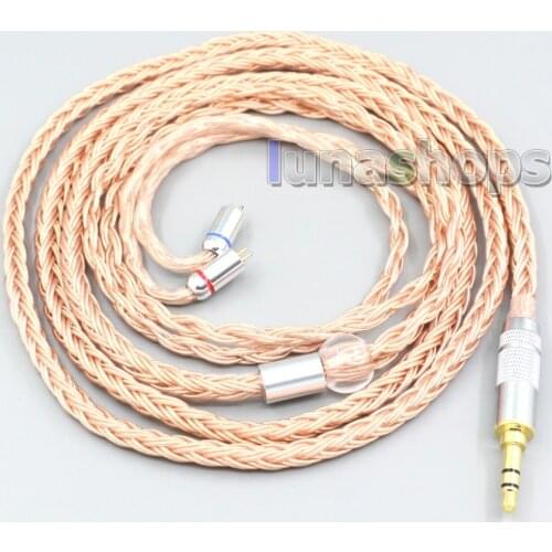 LN006763 2.5mm 4.4mm XLR 16 Core 99% 7N OCC Earphone Cable For 0.78mm 0.77mm BA Custom JH11 JH13 Flat Step