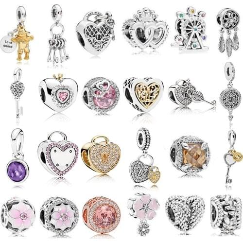 New 925 Sterling Silver Mothers Day Gift Key Series Original Diy Fashion Jewelry Suitable For The Original Style Charm Bracelet