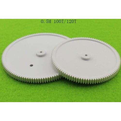 Big gear 0.5M 120T plastic gear 0.5M 100T ,Model toys diy gear,1.9mm hole diameter (2mm fitting)