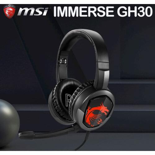 MSI GEAR IMMERSE GH30 Wired Gamer Headphones Gaming Headset With Microphone RGB noise reduction HiFi Laptop PC Gamer