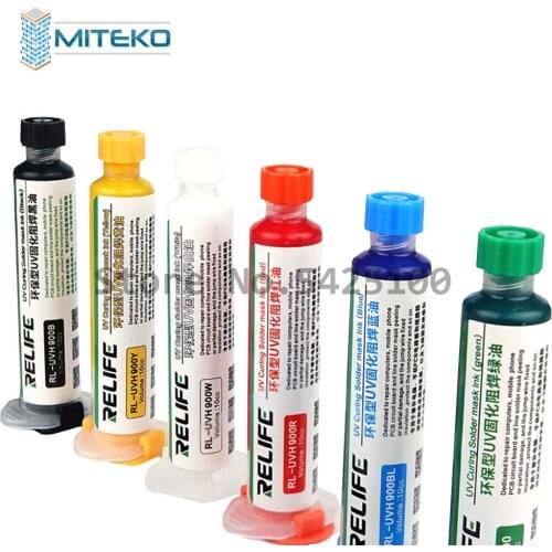 Relife RL-UVH900 UV Solder Mask PCB BGA Paint Prevent Corrosive Arcing Welding Fluxes Oil Soldering Paste Flux