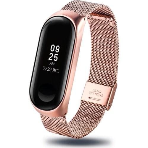 For Mi Band 3 Stainless Steel Strap Metal for Xiaomi Mi Band 3 Bracelet Screwless Wristband Pulseira for Miband3 Strap