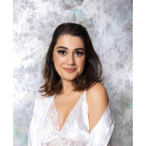 Luxury Handmade Mom To Be Crown Hair Jewelry Bridal Headpiece Crystal Tiaras Bride Party Crowns Hair Accessories