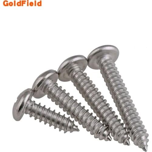 304 stainless steel gb845 cross groove pan head self tapping screw H-type round head self tapping st4.85.56.3
