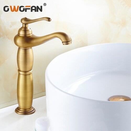 Antique Basin Faucets Bathroom Sink Taps Retro Single Handle Vanity Washbasin Classic Home Decorative Mixer Water Tap HJ-6605F