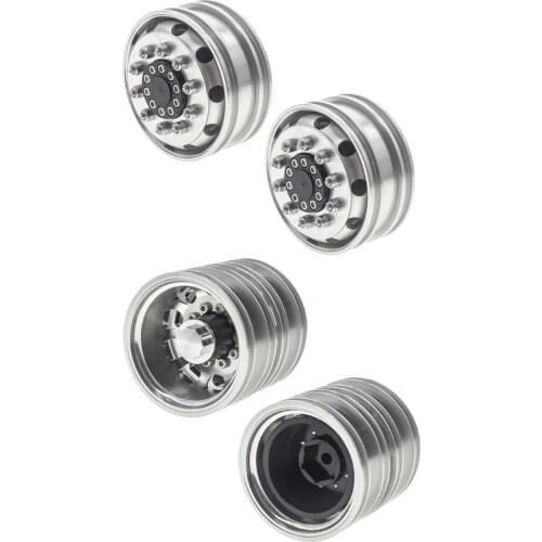 2pcs RC Car Alloy Wheel Rim Hub 10 Spoke for 1/14 Scale RC Climbing Cargo Truck Car Vehicle Upgrade Replacement Accessory Parts