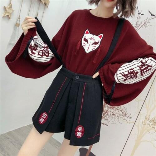 Harajuku Chinese Top Japanese Sweets Ladies Tops And Blouses 2021 Preppy Style Chinese Style Clothing Women Clothes KK3634