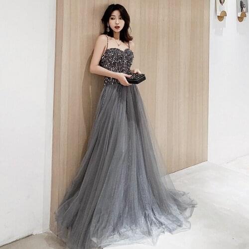 Beading Evening Dress Back Lace Up Evening Dress Evening Gown 2019 Long Prom Dress Robe De Soiree