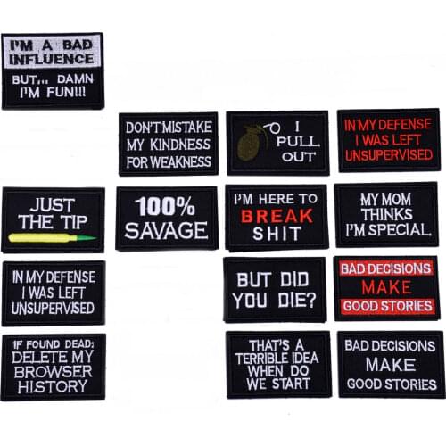 Military Clothes Patches for Stripes Clothing Sticker Iron on Tactical Armband Appliques English Alphabet Embroidery Badges