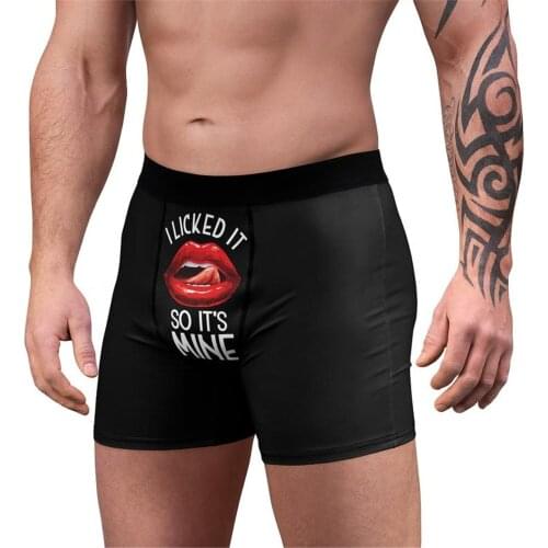 Custom Valentines Day christmas funny cotton Boxer underwear Anniversary gift for boyfriend husband personalize name logo shorts