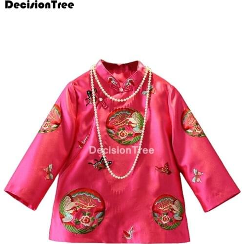 2021 chinese qipao tops women camisa chinese style mujer pattern cheongsam embroidery coat chinese traditional cheongsam jacket