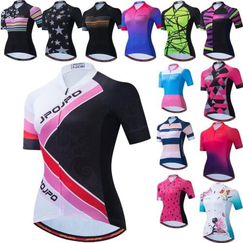 Women Cycling Jersey Maillot Quick Dry Cycling Wear Bicycle Jackets Short Sleeve Mountain Bike Clothes Quick Dry