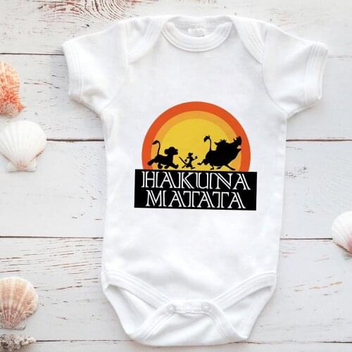 0-24Months Baby Bodysuits Newborn Clothes Cotton Simba HAKUNA MATATA Outfits Summer Infant Jumpsuit Girls Boys Clothes Tops