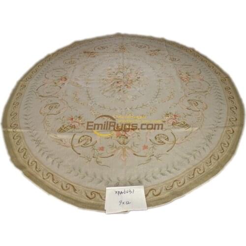 Round aubusson rug rugs and carpets for home living room In the 18th century, obuson carpets made fashionable round carpets