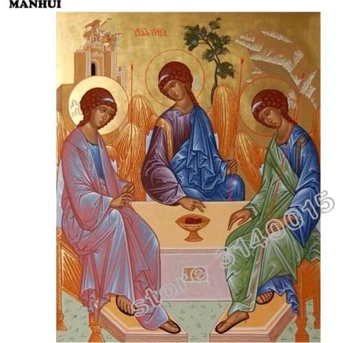 5D DIY Diamond Painting Religion Full Square Rhinestones Cross Stitch Mosaic Embroidery Home Decoration Crafts BEF227