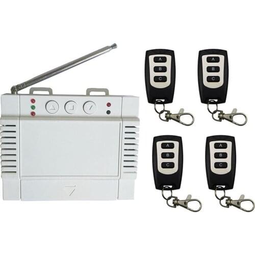 AC220V 250V 380V 2CH 2 CH 40A relay RF Wireless Remote Control /Tubular motor garage door/projection screen/blinds / shutters