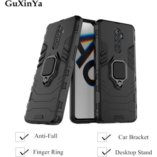 Phone Case Realme X2 Pro Cases Luxury Armor Magnetic Ring Cover For OPPO Realme X2 Pro Fundas Realme X2 Pro Coque Bumper 6.5"