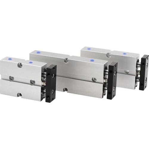 Small double-rod cylinder TN10*10/15/20/25/30/40/50 dual-axis thrust 60/75/80/90/100s aluminum alloy magnetic cylinder