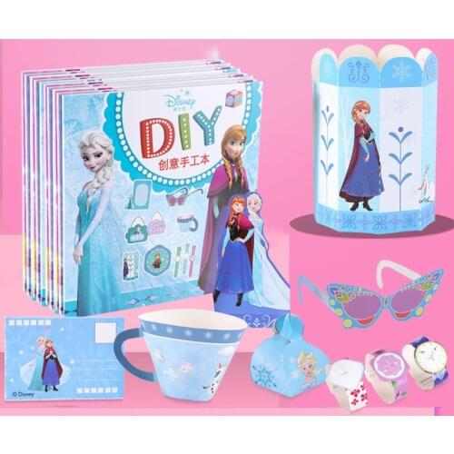 Disney Frozen handmade book paper cutting 3D DIY ice and snow Wonderland girls kindergarten childrens educational origami toys