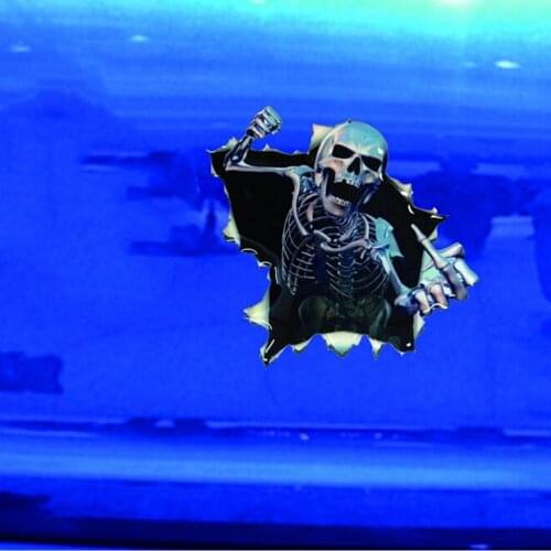 DIY 3D Waterproof Car Sticker Skull Car Hoods Trunk Thriller Rear Window Decal Car Decal Covers Car Styling