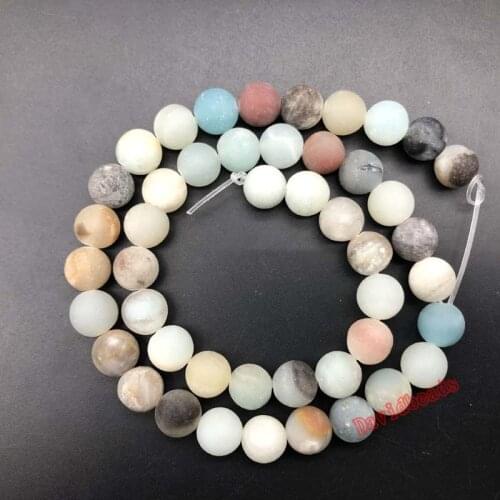 Fctory Price Frost Mixed Colors Amazonite Gem Beads 15" Strand 6 8 10mm Pick Size For Jewelry Making diy
