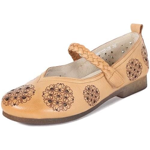 Leather SandalsMagic Sticker Shoes for WomenHigh-quality womens shoesComfortable leather shoes for women