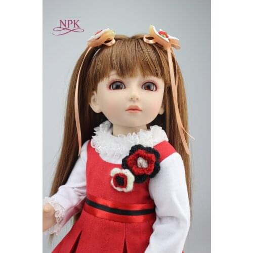 18" Silicone Baby Girl Dolls Handmade Soft Vinyl Reborn Doll Lifelike Babies Princess Doll Toys for Children Kids Playmate Gifts