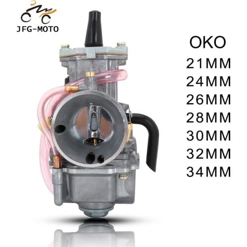 Motorcycle Aluminum Alloy Carburetor Universal For OKO 21 24 26 28 30 32 34 With Power Jet For Racing Moto 90cc-250cc