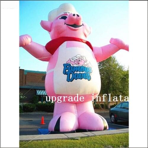 Cartoon character pig giant inflatable pig balloons inflatable chef pig for Restaurant advertising