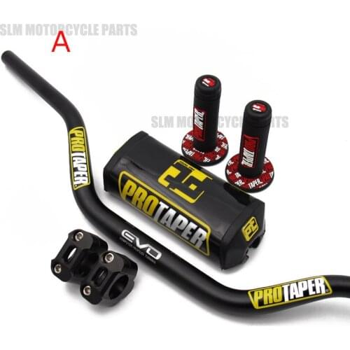 Motorcycle Handlebar 1-1/8" Handle bar Pads Grips Pit Pro Racing Dirt Pit Bike Motorcycle CNC 28mm Adapter for PRO TAPER Grips