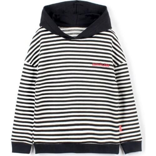 Newest stripe print Kids hoodies fashion boy girl hoodie pullover 3 5 7 9 10 12 years Child street costume hoodies Sweatshirt