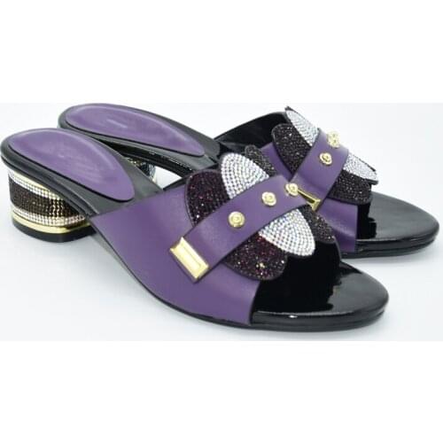 New Arrival Italian Women Wedding Pumps Slippers Shoes for Women African Shoe Ladies Sandals with Low Heels Elegant Pumps