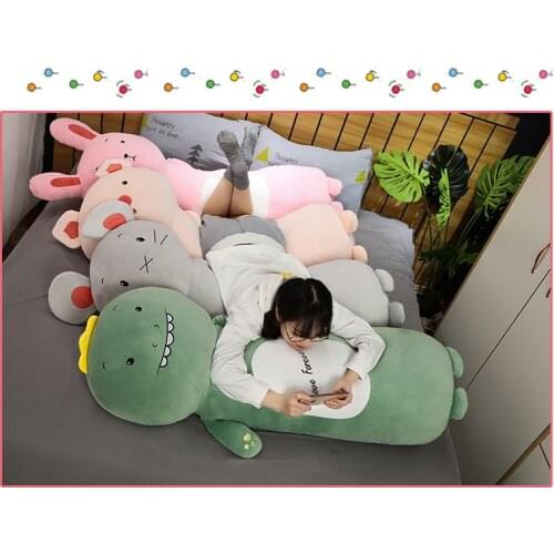 Huge 150cm long pillow Soft dinosaur,mouse,cat,pig,bear plush toy down cotton doll sleeping hug pillow birthday gift b2274
