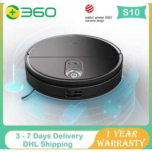 360 Botslab Robot Vacuum Cleaner S10 Triple-eye LiDAR 3300Pa Strong Suction 3D Mapping 520ml Water Tank 5000mAh PK Xiaomi iLife
