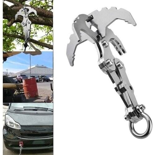 Folding Gravity Grab Hook Outdoor Rock Climbing Rescue Claw Survival Mountaineering Hook Tool Multifunctional Stainless Steel