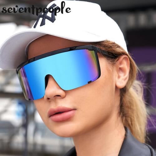 Rectangle Sports Sunglasses Men Windproof Oversized Sun Glasses Male Fashion Semi-Rimless Shield Driving Goggle Shades UV400