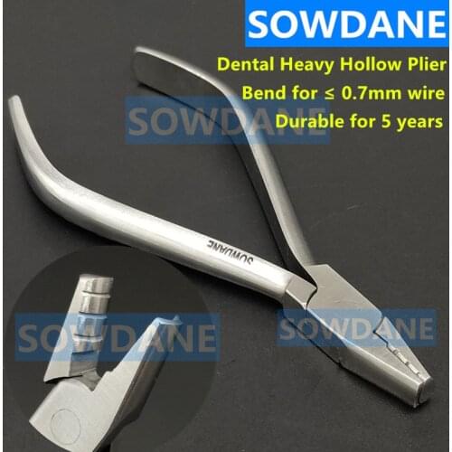 Dental Orthodontic Heavy Hollow Chop Contouring Arch Forming Plier Stainless Steel Wire Bending Tool with 3 Grooves Autoclavable