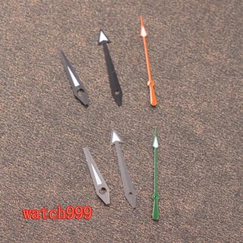 Luminous Watch Hands parts Fit Japan NH35 NH36 NH35A Movement Orange / Green second hand