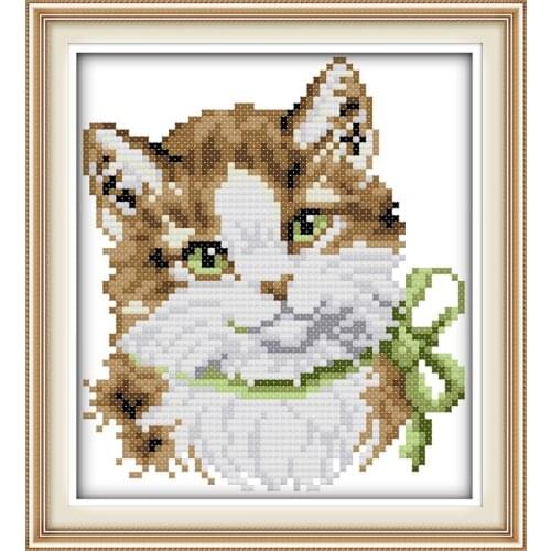 Everlasting Love A Lovely Cat Sister Chinese Cross Stitch Kits Ecological Cotton Stamped 11CT Gift New Year Decorations For Home