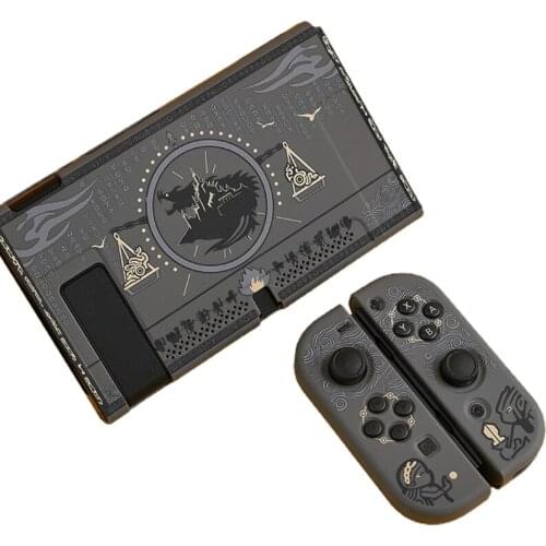 Protective Split Shell Mysterious Egypt Pharaoh Case Hard Cover Back PC Girp For Nintend Switch Console Joystick Holder