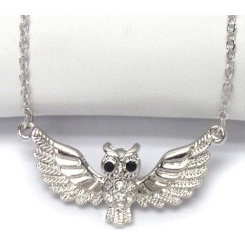 Fashion popular alloy rhodium plated animal pendant diy women chains necklace xy196