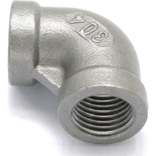 1/4" BSP Female To Female Thread Elbow 90 Deg 304 Stainless Steel Pipe Fitting Adapter Connector Operating pressure 2.5 Mpa