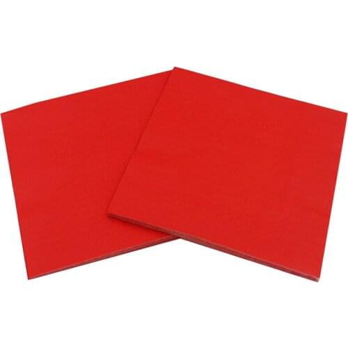 1 pack Solid Color Printed Paper Napkin (red)
