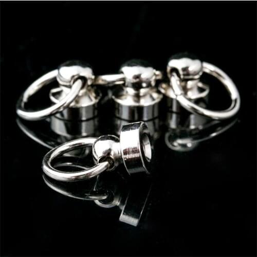 10pcs Round Head rivets Metal Ball Post With O Ring Studs Rivets Nail Screwback Leather Craft phone case decor Accessories
