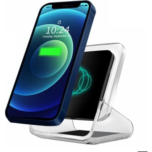 10W Qi Wireless Charger Stand For IPhone 12 Pro Max Mini Fast Charging Holder Phone Charger Cell Phone Holder Smartphone Stand